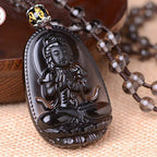 Fortune Jewel Chinese Zodiac Obsidian Protection Necklace