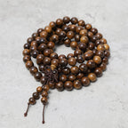 Fortune Jewel 108 Mala Beads Bracelet Prayer Meditation Sandalwood Elastic