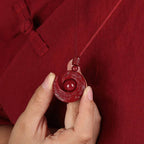 Fortune Jewel One's Luck Improves Design Patern Natural Cinnabar Concentration Necklace Pendant
