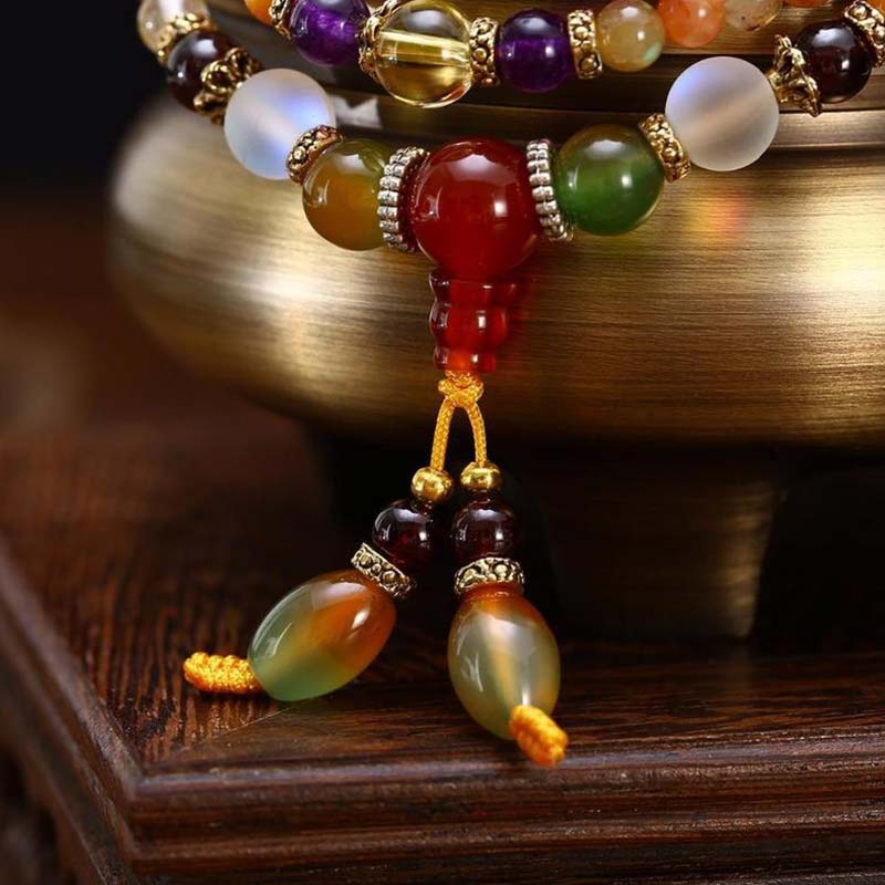 Fortune Jewel The 108 Quartz Healing Mala Bracelet