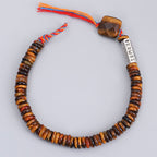 Fortune Jewel Tibetan Tiger Eye Om Mani Padme Hum Protection Power Bracelet