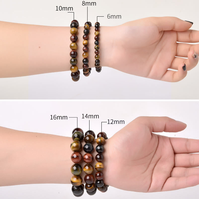Fortune Jewel Natural Tiger Eye Positive Protection Bracelet