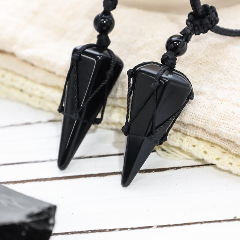 Fortune Jewel Natural Stone Pointed Pendant Necklace