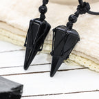 Fortune Jewel Natural Stone Pointed Pendant Necklace