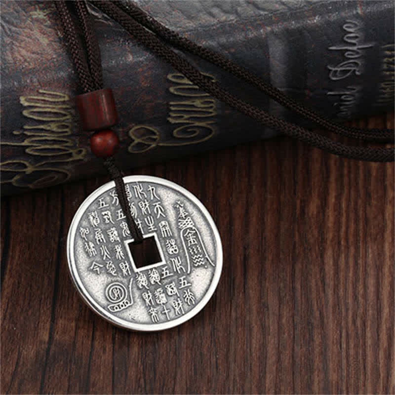 Fortune Jewel Bagua Yin Yang Copper Coin Star Balance Energy Necklace Pendant Fortune Jewel