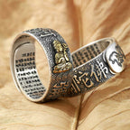 Fortune Jewel Chinese Zodiac Natal Buddha Wealth Luck Adjustable Ring Fortune Jewel