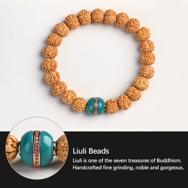 Fortune Jewel Tibet Rudraksha Bodhi Seed Wealth Auspiciousness Bracelet