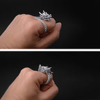 Fortune Jewel 990 Sterling Silver Vintage Dragon Design Luck Protection Strength Adjustable Ring