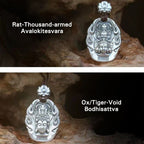 Fortune Jewel Chinese Zodiac Natal Buddha Om Mani Padme Hum Lotus Compassion Necklace Pendant Fortune Jewel