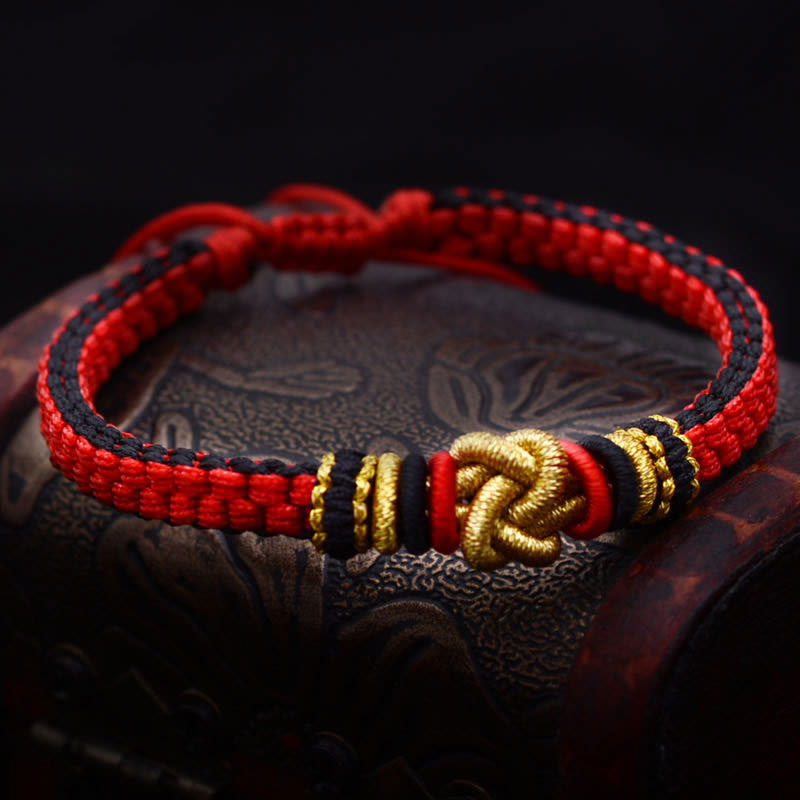 Fortune Jewel Colorful Rope True Love Knot Luck Handmade Bracelet