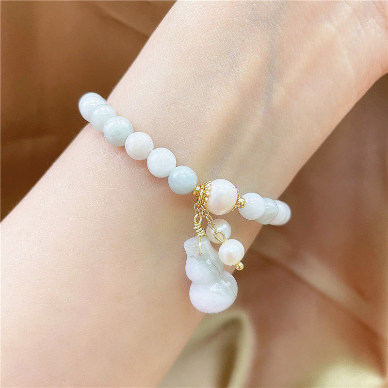 Fortune Jewel Jade Gourd Blessing Protection Charm Bracelet