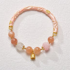 Fortune Jewel Sun Stone Golden Silk Jade Lily of the Valley Charm Positive Bracelet Bangle
