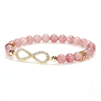 Fortune Jewel Natural Strawberry Quartz Positivity Healing Bracelet