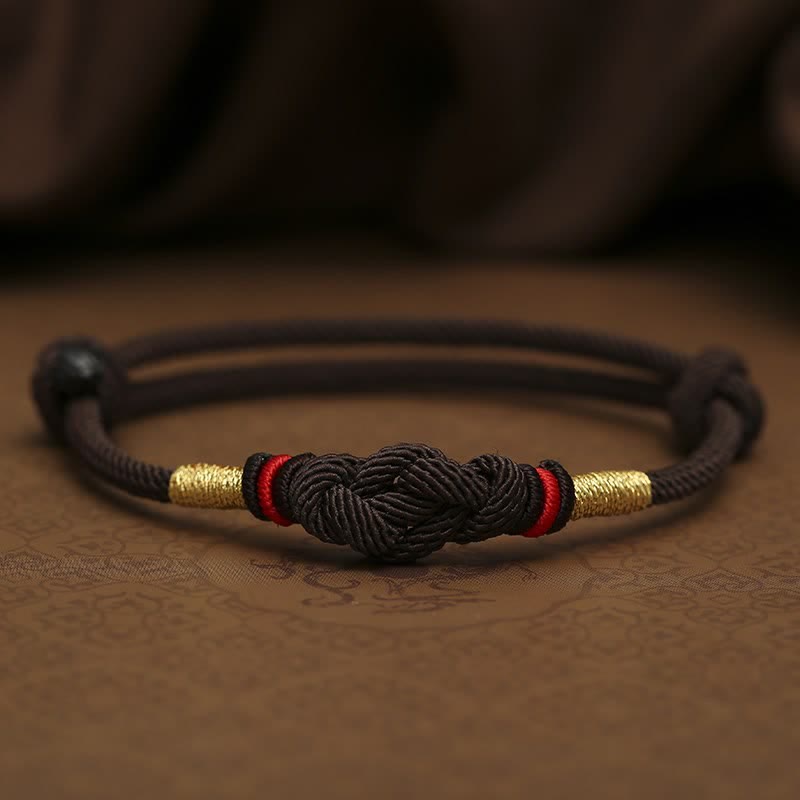Fortune Jewel Red String Jade Luck Fortune Knot Braided Couple Bracelet