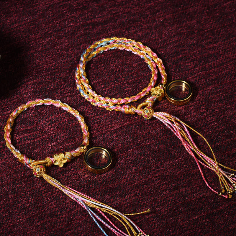 Fortune Jewel Tibetan Handmade Luck Colorful String Single Double Wrap Braided Bracelet