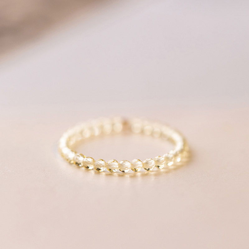 Fortune Jewel Natural Citrine Happiness Prosperity Ring