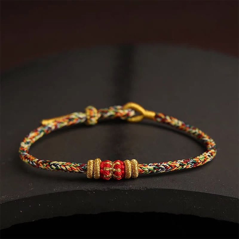 Fortune Jewel Handmade Colorful Rope King Kong Knot Braided Luck Bracelet