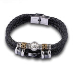 Fortune Jewel 12 Constellations of the Zodiac Hematite Protection Bracelet