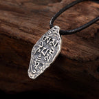 Fortune Jewel Tibetan 925 Sterling Silver Om Mani Padme Hum Dorje Vajra Engraved Strength Necklace Pendant