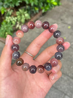 Light Purple Natural Bodhi Bead Bracelet for Fidgeting 14mm