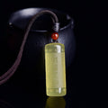 Fortune Jewel Heart Sutra Citrine Happiness Strength Necklace Pendant