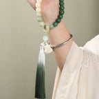 Fortune Jewel Natural Gradient Bodhi Seed Fortune Money Bag Lotus Wisdom Tassel Wrist Mala Fortune Jewel