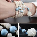 Fortune Jewel Bodhi Seed Bead Lotus Blessing Charm Bracelet