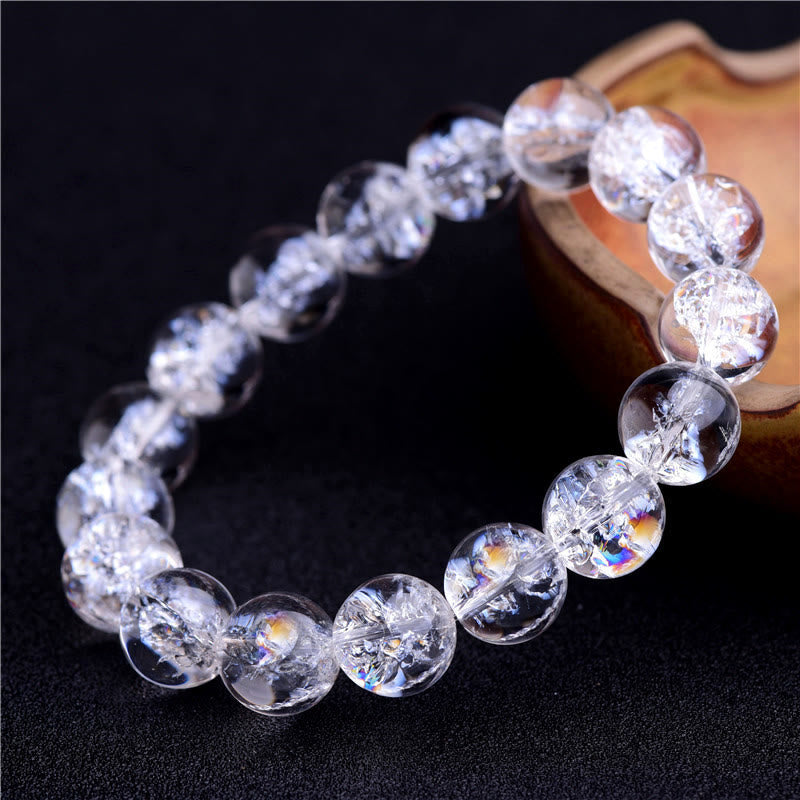 Fortune Jewel Natural White Crystal Protection Healing Bracelet