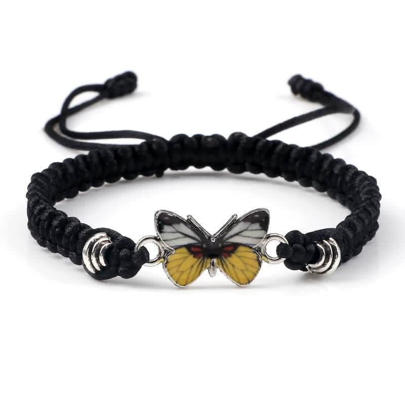 Fortune Jewel Butterfly Freedom Love String Charm Bracelet