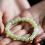 Fortune Jewel Jade Lotus Abundance Adjustable Bracelet
