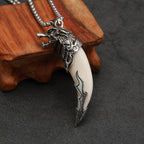 Fortune Jewel Imitation Wolf Tooth Titanium Steel Balance Necklace Pendant