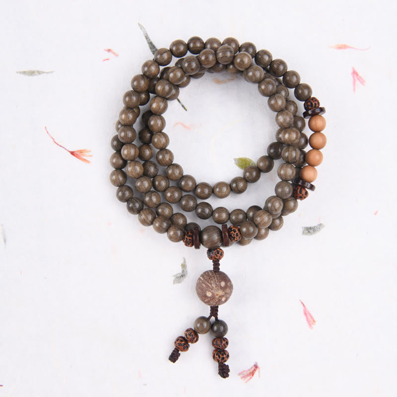 Fortune Jewel Tibetan Sandalwood Protection Charm Mala Bracelet