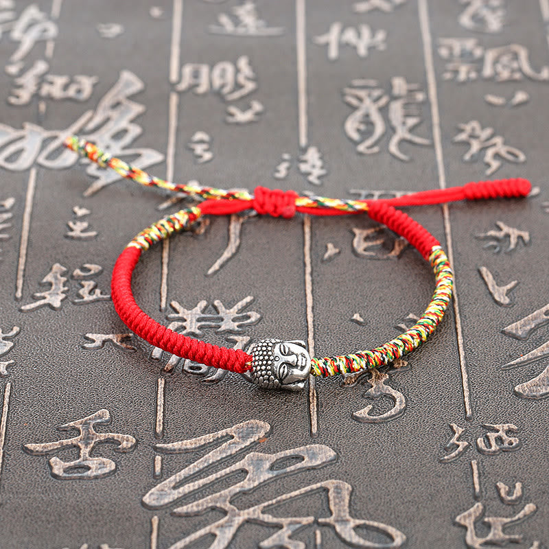 Fortune Jewel Handmade Colorful King Kong Knot Buddha Serenity String Bracelet