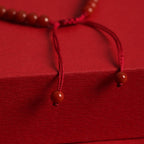 Fortune Jewel Natural Red Agate Hetian Jade Double Peace Buckle Confidence Bracelet