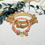 Fortune Jewel Natural Orange Stone Turquoise Fu Character Charm Luck Fortune Bracelet