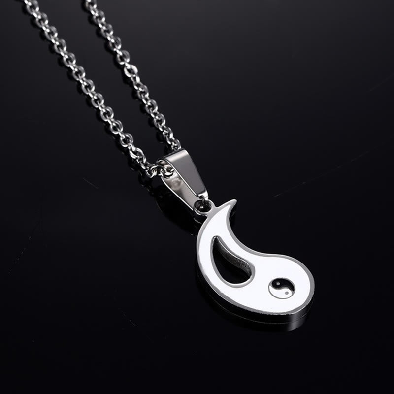 2pcs Yin Yang Pendant Couple Necklace Fortune Jewel