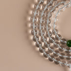 Fortune Jewel 108 Beads White Crystal Jade Meditation Bracelet Mala