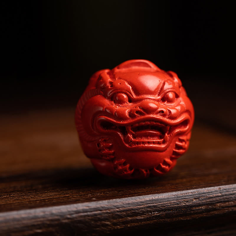Fortune Jewel Tibet Om Mani Padme Hum PiXiu Copper Coin Small Leaf Red Sandalwood Cinnabar Protection Key Chain