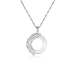 Fortune Jewel Natural White Jade Koi Lucky Necklace