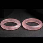 Fortune Jewel  Natural Rose Quartz Love Caring Bracelet Bangle