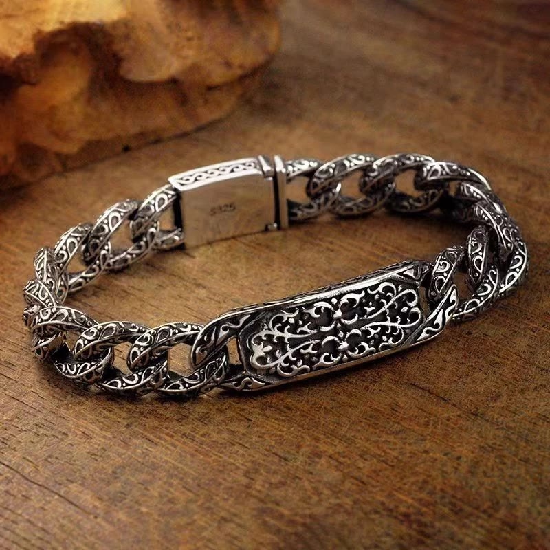 Fortune Jewel Vintage Patterns Engraved Healing Bracelet