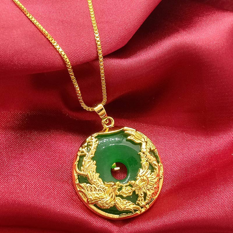 Fortune Jewel Natural Jade Prosperity Necklace Fortune Jewel