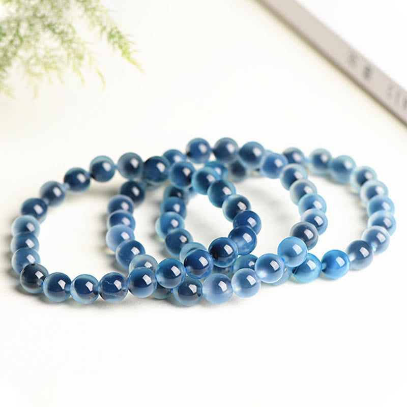 Fortune Jewel Natural Colorful Candy Agate Harmony Strength Bead Bracelet