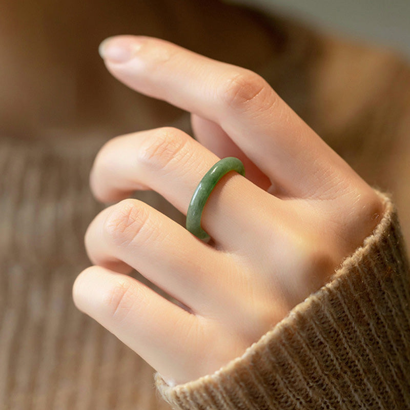 Fortune Jewel Natural Jade Prosperity Abundance Ring