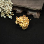 Fortune Jewel Golden Dragon Luck Protection Ring Fortune Jewel