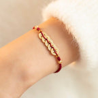 Fortune Jewel Copper Coin Fortune Tree Luck Strength Braided Bracelet