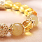 Fortune Jewel Citrine Generosity Prosperity Beaded Bracelet