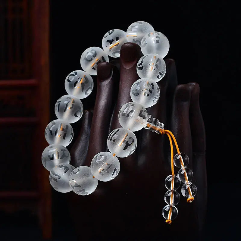 Fortune Jewel "Blessings of Light and Protection" White Crystal Bracelet Includes Gift Message Card Fortune Jewel
