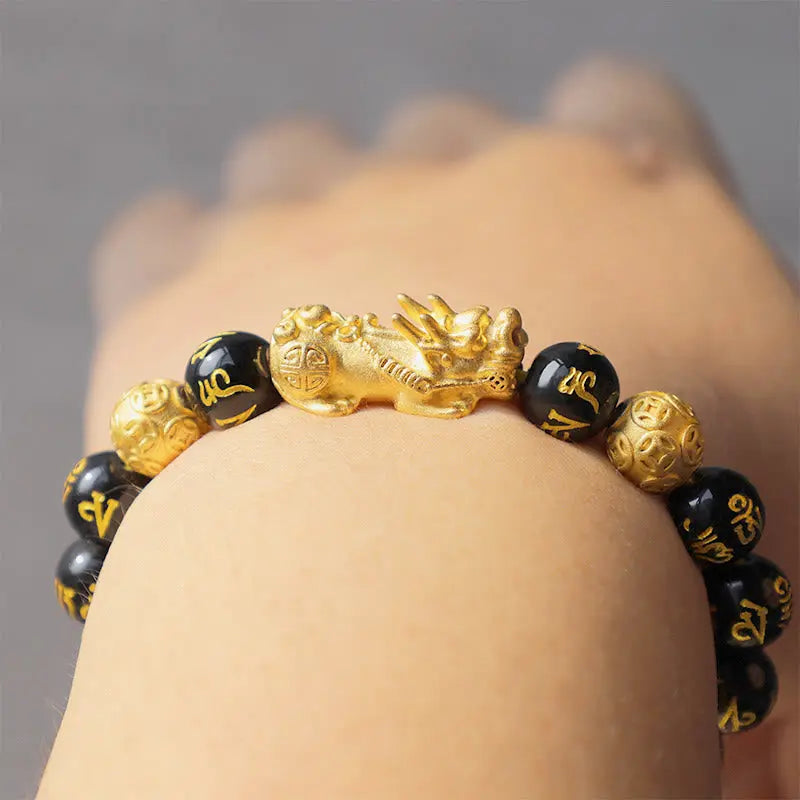 Fortune Jewel "Blessings of Protection to Attract Wealth" PiXiu Bracelet Includes Gift Message Card Fortune Jewel