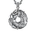 Fortune Jewel Koi Fish Dragon Peace Buckle Wealth Necklace Pendant Fortune Jewel